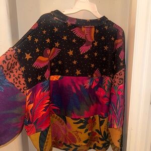 FARM Rio Colorful Bird and Star Blouse